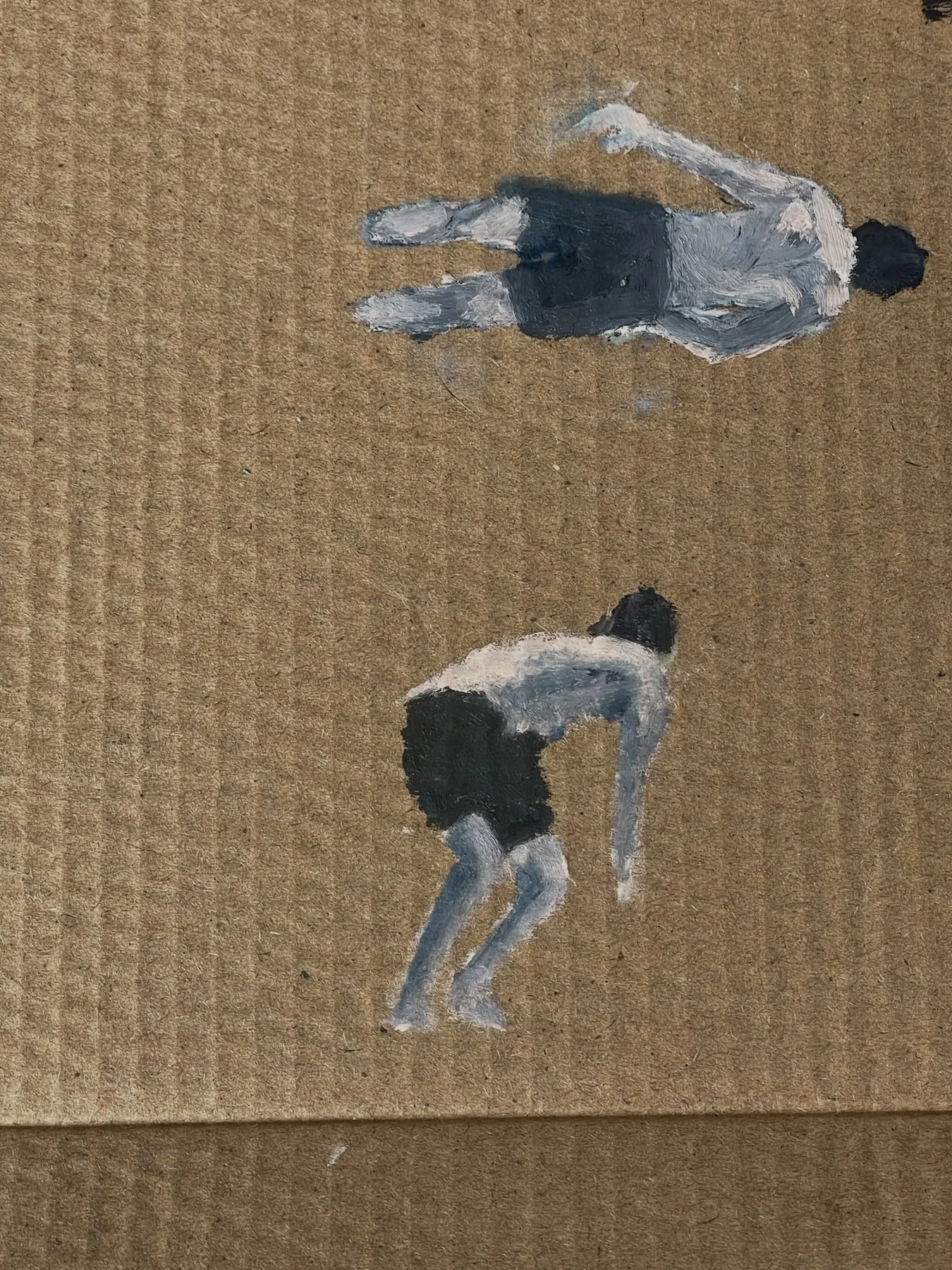 Five miniature painted figure studies